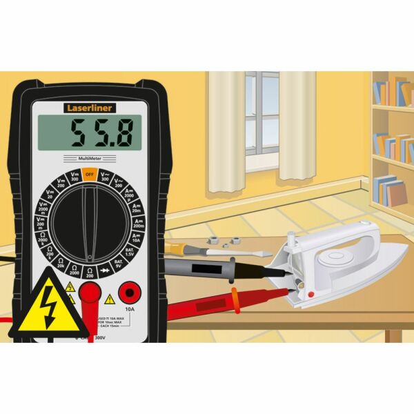 Laserliner MultiMeter - Digitaal - AC/DC 300V&10A - Detailed view of the product