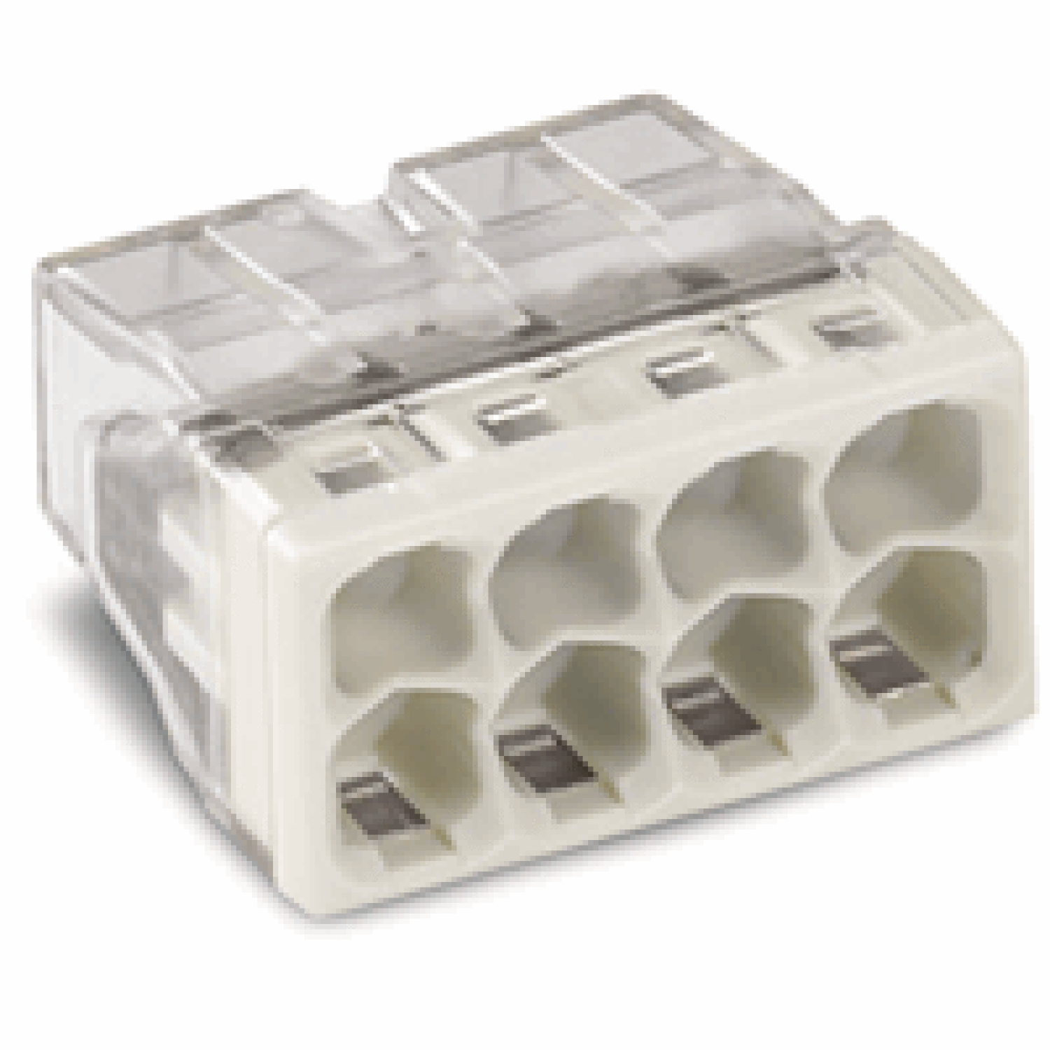 Wago 2273-208 Lasklem 8-polig - 8-gaats - 8 X 0.5 - 2.5mm² - Transparant-grijs (50st)