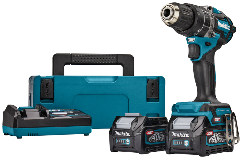 Makita HP002GD201 XGT 40V Max Li-Ion Accu Klopboor-/schroefmachine Set (2x 2,5Ah) In Mbox - 13mm - Koolborstelloos