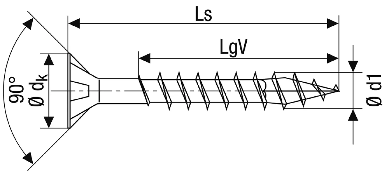 SPAX Universele Schroeven Verzonken Kop - Voldraad - Z2 - 4.5x80 Mm (100st) thumbnail 3