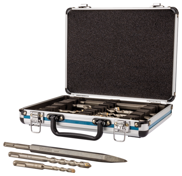Makita D-42400 13-delige SDS-Plus Beitel-/borenset In Koffer - Detailed view of the product