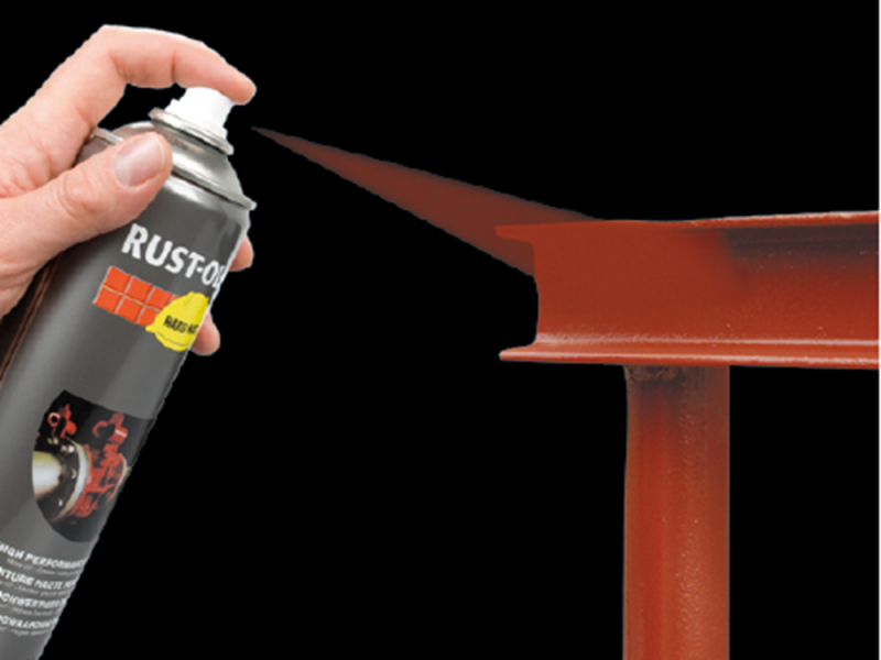 Rust-Oleum Hard Hat Topcoat Spray - Wit - 0,5L - Detailed view of the product