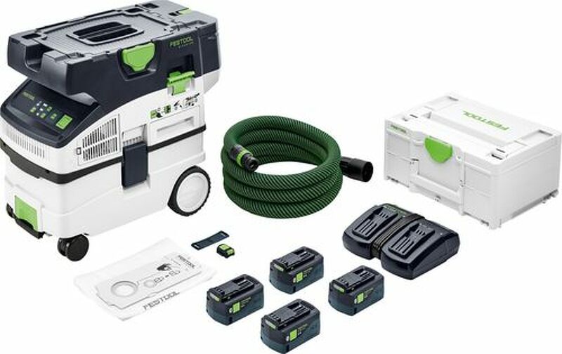 Festool CTLC MIDI I-Plus 36V (2x18V) Li-Ion Accu Stofzuiger Set (4x 5,0Ah) In Systainer - 3100l/min - Stofklasse L