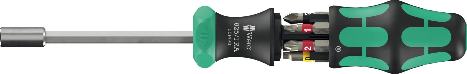 Wera 05051517001 Kraftform Kompakt 27 RA 1 Bitschroevendraaier - 6 In 1 Multi-bit - Met Ratelfunctie