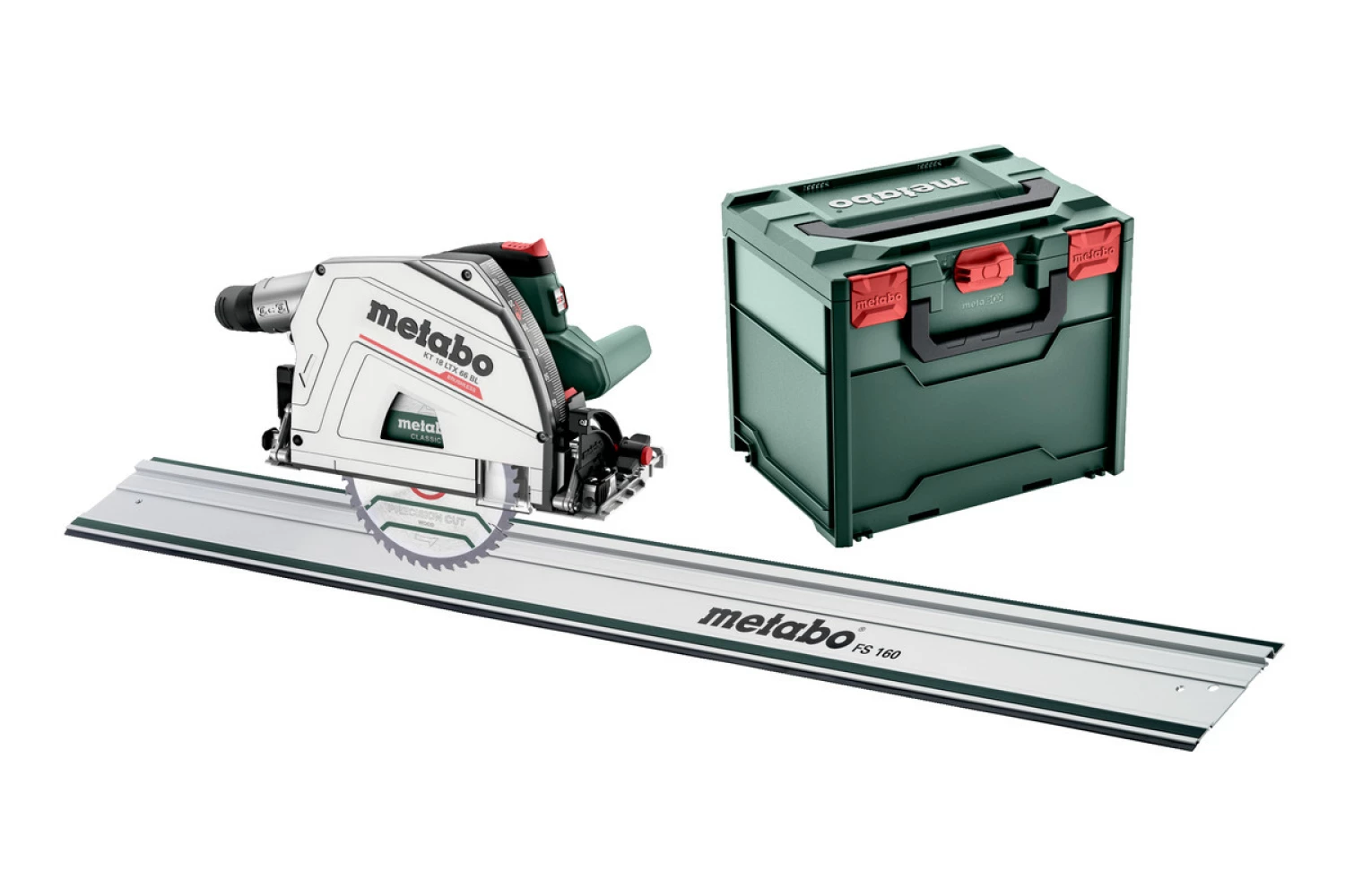 Metabo KT 18 LTX 66 BL 18V Li-ion Accu Invalcirkelzaag Body Incl. Geleiderail In MetaBOX - 165 X 20mm - Koolborstelloos