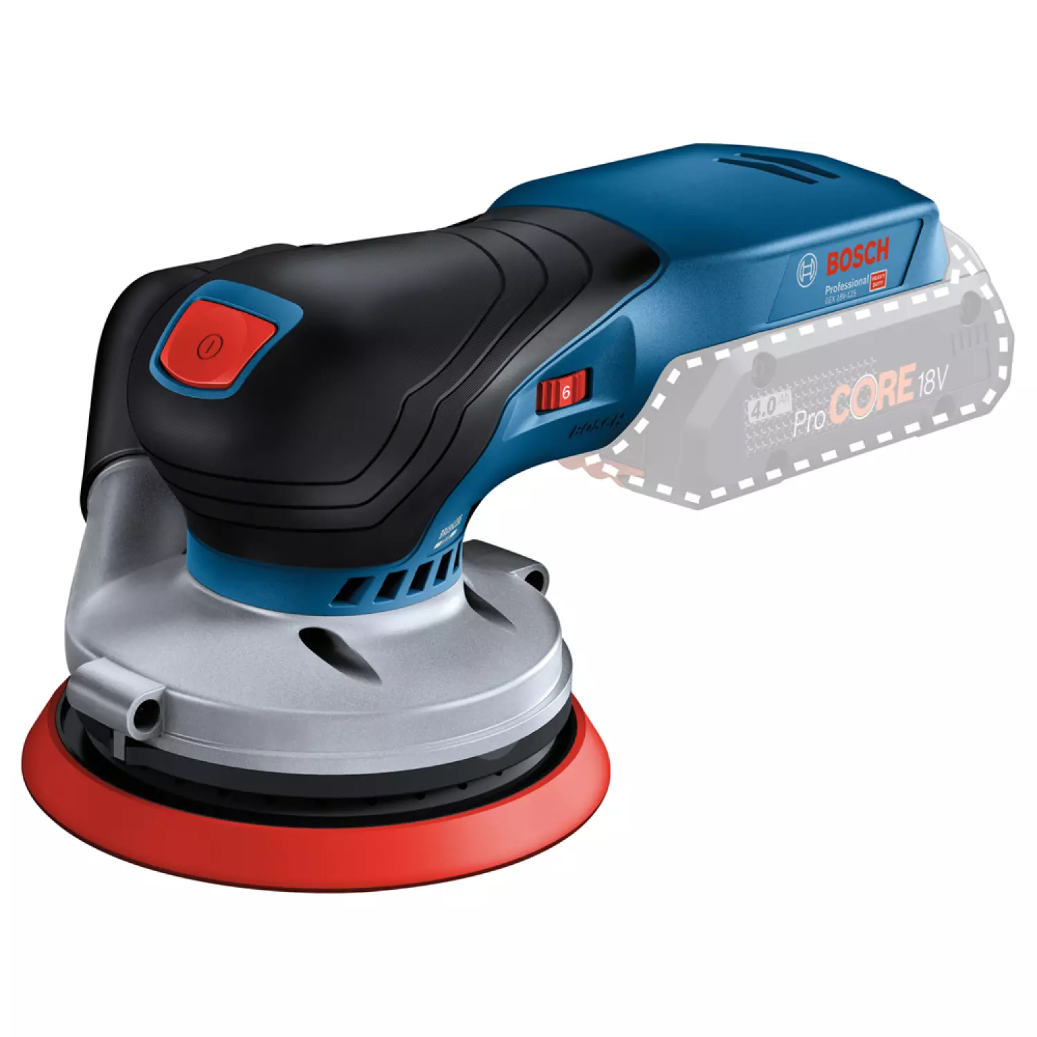 Gereedschapcentrum Bosch GEX 18V-125 18V Li-Ion Accu Excenterschuurmachine Body - 125mm - Koolborstelloos aanbieding