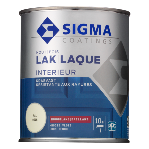 Sigma Interieurlak Ral 9016 Hoogglans 0,75ltr