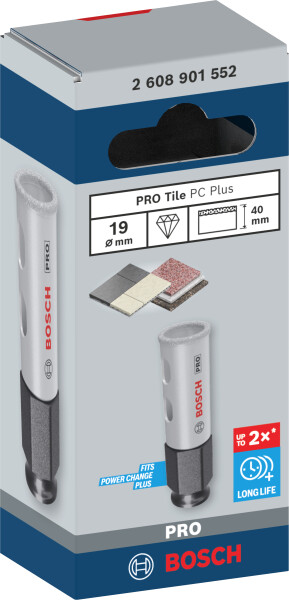 Bosch 2608901552 PRO Tile PC Plus Diamantgatzaag Voor Tegels - 19mm - Detailed view of the product