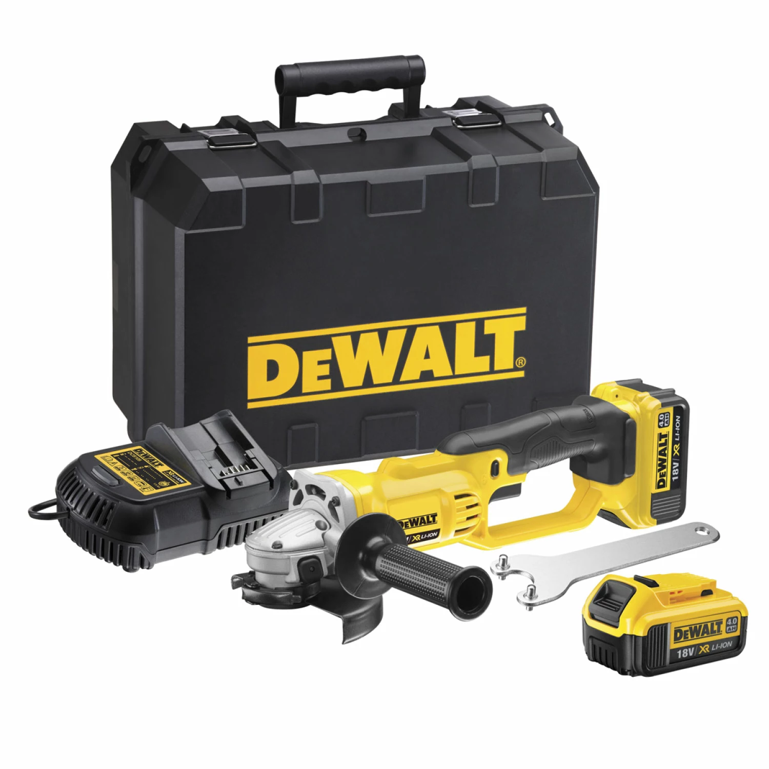 DeWALT DCG412M2 18V Li-ion XR Accu Haakse Slijper Set (2x 4.0Ah) In Koffer - 125mm