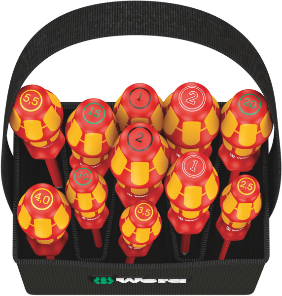 Wera 05004310001 Kraftform 2go 100 11-delige VDE Schroevendraaierset In Draagtas - Detailed view of the product
