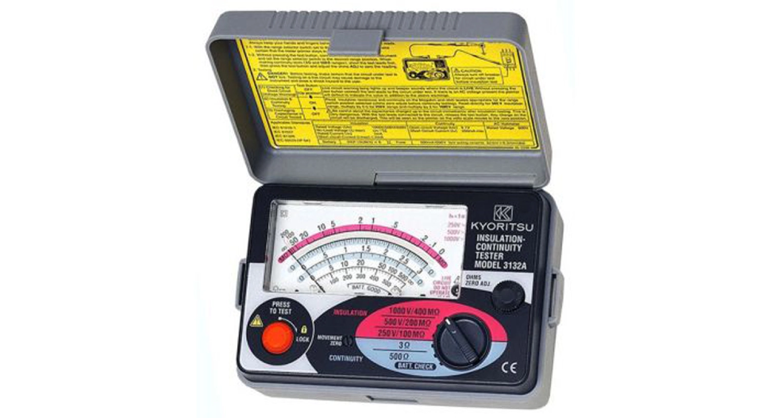 Kyoritsu 3132A Compacte Isolatietester - 250V/500V/1000V - 400MΩ