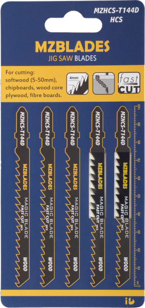 Multizaag MZHCS-T144D Decoupeerzaagblad Hout - 5 Stuks - Detailed view of the product