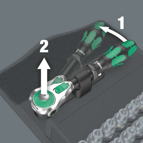Wera 8100 SB All-in Zyklop 35-delige Speed-ratelset - 3/8" - Detailed view of the product