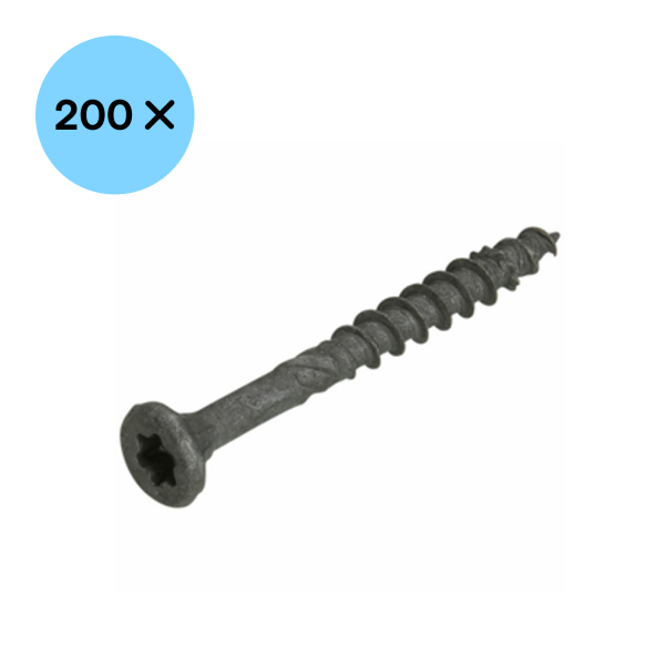DynaPlus 0281.08.41902 Unischroef - TX25 - 5.0 X 50/30mm - Platkop - Deeldraad - Gecoat (200st) - Detailed view of the product