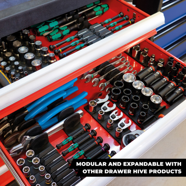 StealthMounts DHSP-SW-SK-10 Drawer Hive Deep Krachtdophouder Universeel Voor Ladekast - Zwart - 10 Stuks - Detailed view of the product