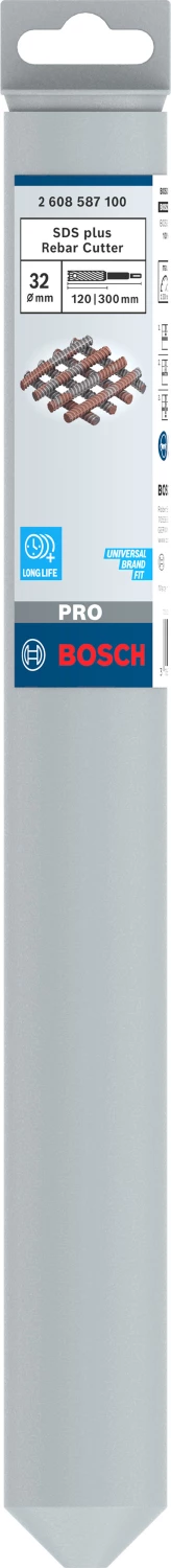 Bosch 2608587100 SDS-Plus Rebar Cutter Hamerboor - Type 9 - 4 Snijvlakken - 32 X 120 X 300mm thumbnail 2