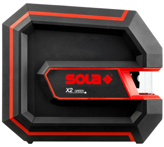 Sola Kruislijnlaser X2 Green PROFESSIONAL Set In Koffer - Groen - 30m - 2 Lijnen - IP54 - Detailed view of the product