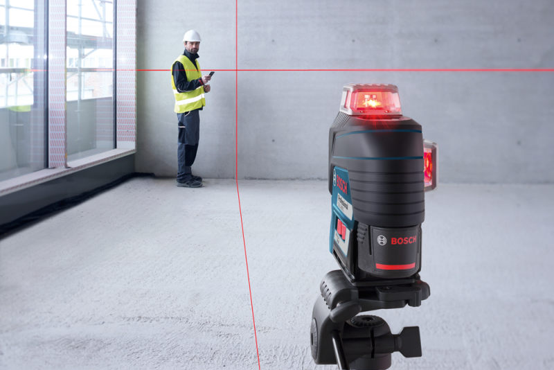 Bosch GLL 3-80 C SOLO 12V Li-Ion Accu Kruislijnlaser Body In L-Boxx - Rood - 30m - Detailed view of the product
