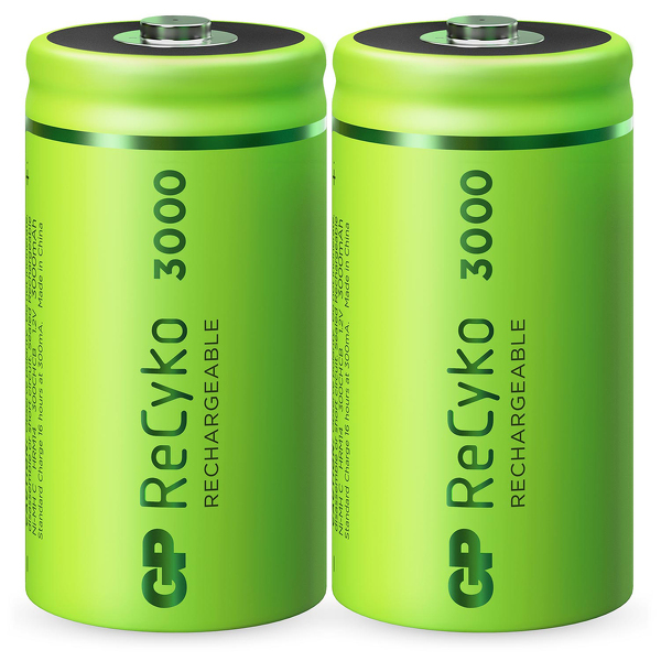 GP 3000mAh Oplaadbaar Batterij -NiMH - 2x C - 120300CHCB-C2 - Detailed view of the product