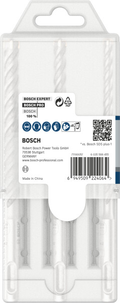 Bosch 2608833912 PRO Hamerboorset SDS Plus-5X - 6/8/10mm (3 Stuks) - Detailed view of the product