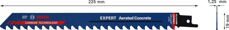 Bosch 2608900408 EXPERT Reciprozaagblad S1141HM Aerated Concrete - Detailed view of the product