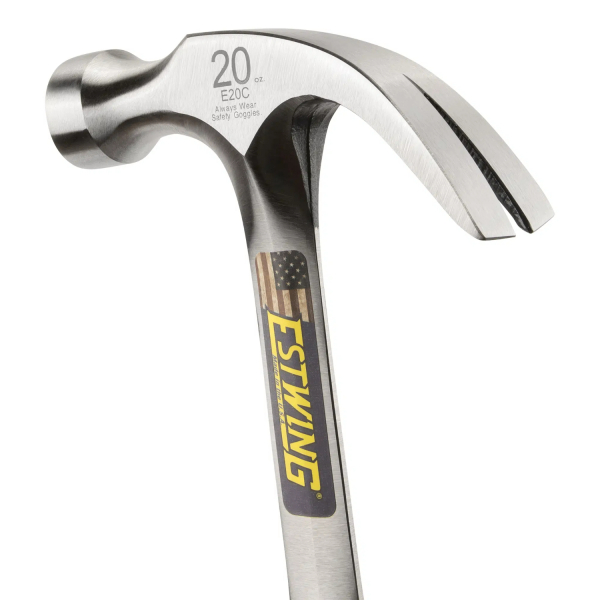 Estwing E20C Gebogen Klauwhamer - Leren Handgreep - Detailed view of the product