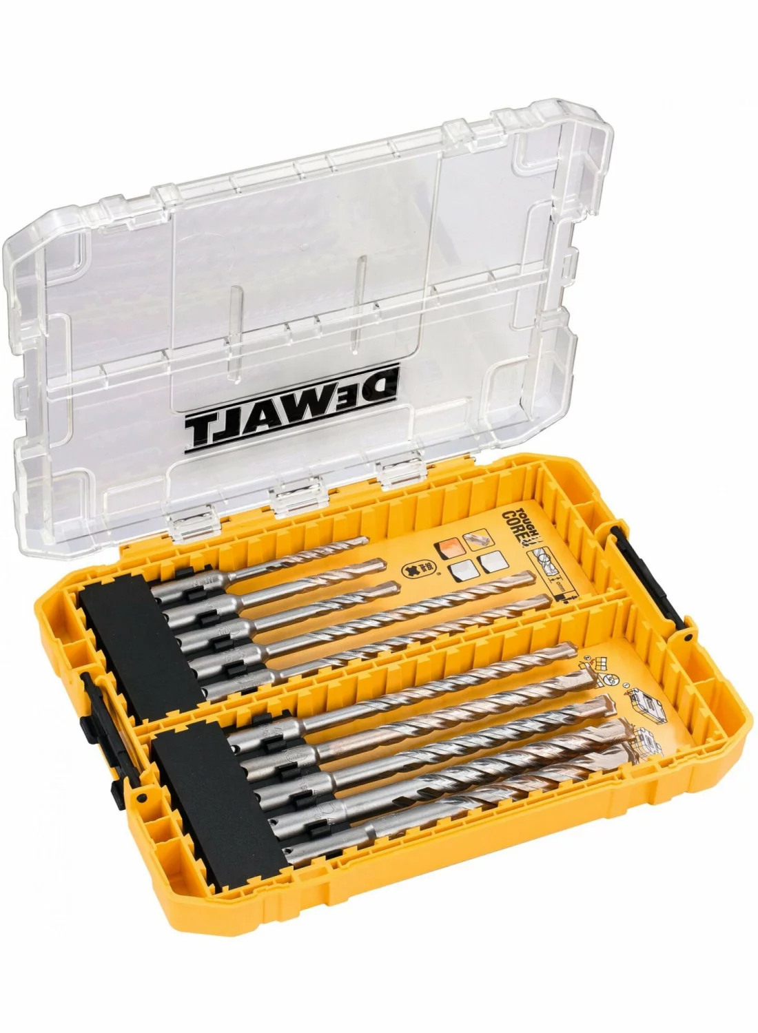 DeWALT DT70753-QZ SDS-Plus 10-delige Betonborenset In Cassette - 5/6/7/8/9/10/12mm