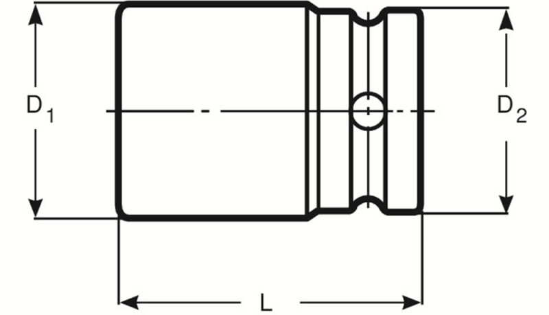 Bahco K8906M-41 Lange Krachtdop - 41mm - 3/4"(L=100mm) - Detailed view of the product