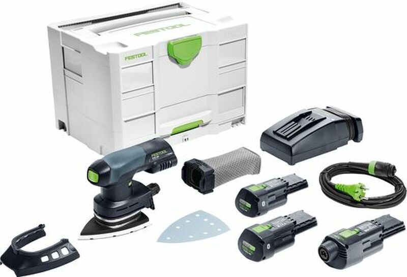 Festool DTSC 400 3,0 I-Set 18V Li-Ion Accu Deltaschuurmachine Set (2x 3,0Ah) In Systainer - 100x150mm