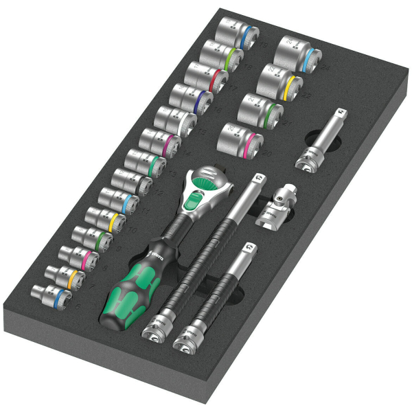 Wera 05150111001 9721 23-delige 8000 B Zyklop Set In Schuimstof Inleg - 3/8"