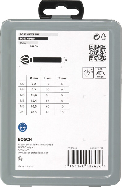 Bosch 2608597527 6-Delige Verzinkborenset 45 / 63mm / 510mm / 6,3 X 8,3 X 10,4 X 12,4 X 16,5 X 20,5mm - Detailed view of the product