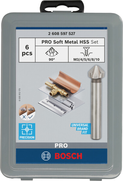 Bosch 2608597527 6-Delige Verzinkborenset 45 / 63mm / 510mm / 6,3 X 8,3 X 10,4 X 12,4 X 16,5 X 20,5mm - Detailed view of the product