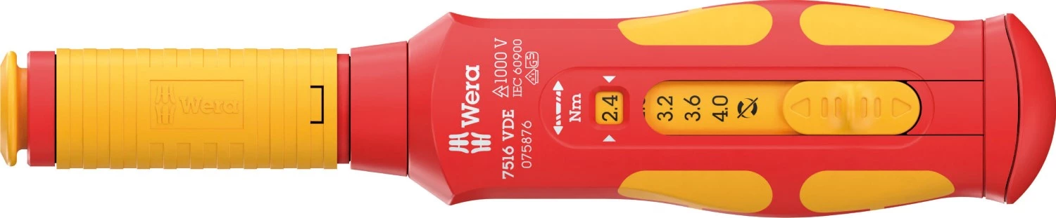 Wera 05075876001 7516 VDE Kraftform Safe-Torque Speed Draaimomentschroevendraaier - 2,4-4,0 Nm