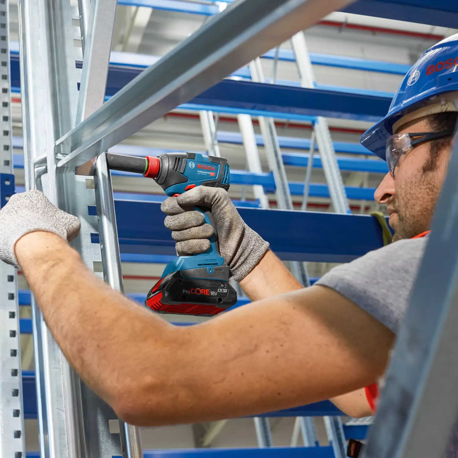 Bosch GDX 18V-200 18V Li-ion Accu Slagschroevendraaier Body In L-Boxx - 200Nm - Koolborstelloos thumbnail 4