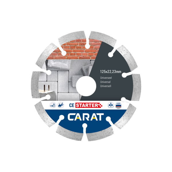 Carat CES1253A25 3-pack Diamantzaagbladen Uni - 125 X 22,23mm - CE Starter - Detailed view of the product