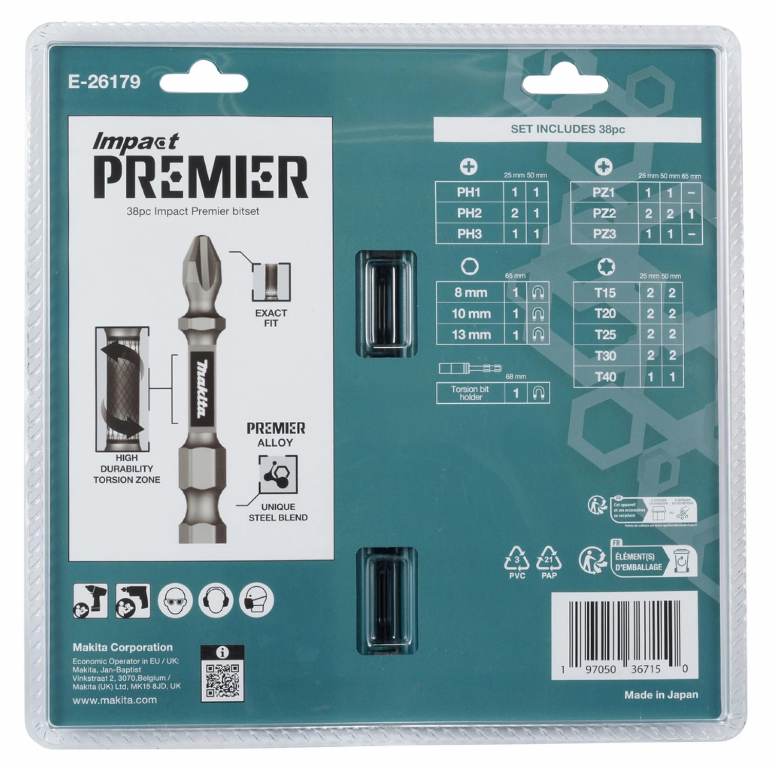 Makita E-26179 31-delige Impact Slagschroefbitset thumbnail 4