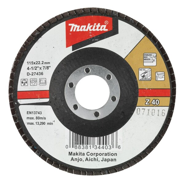 Makita D-27501 Lamellenschijf - Vlak - K80 - 22 X 125mm