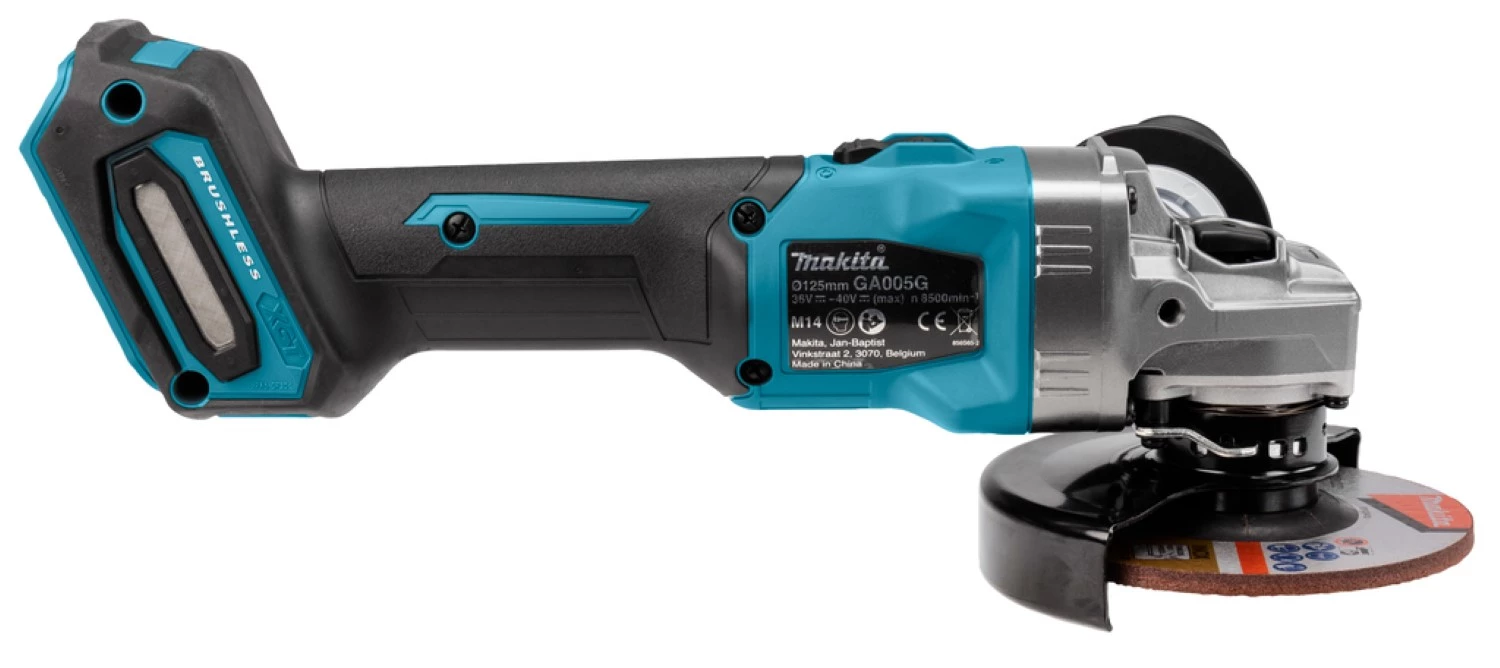 Makita GA005GZ XGT 40V Max Li-Ion accu haakse slijper body - 125mm - koolborstelloos