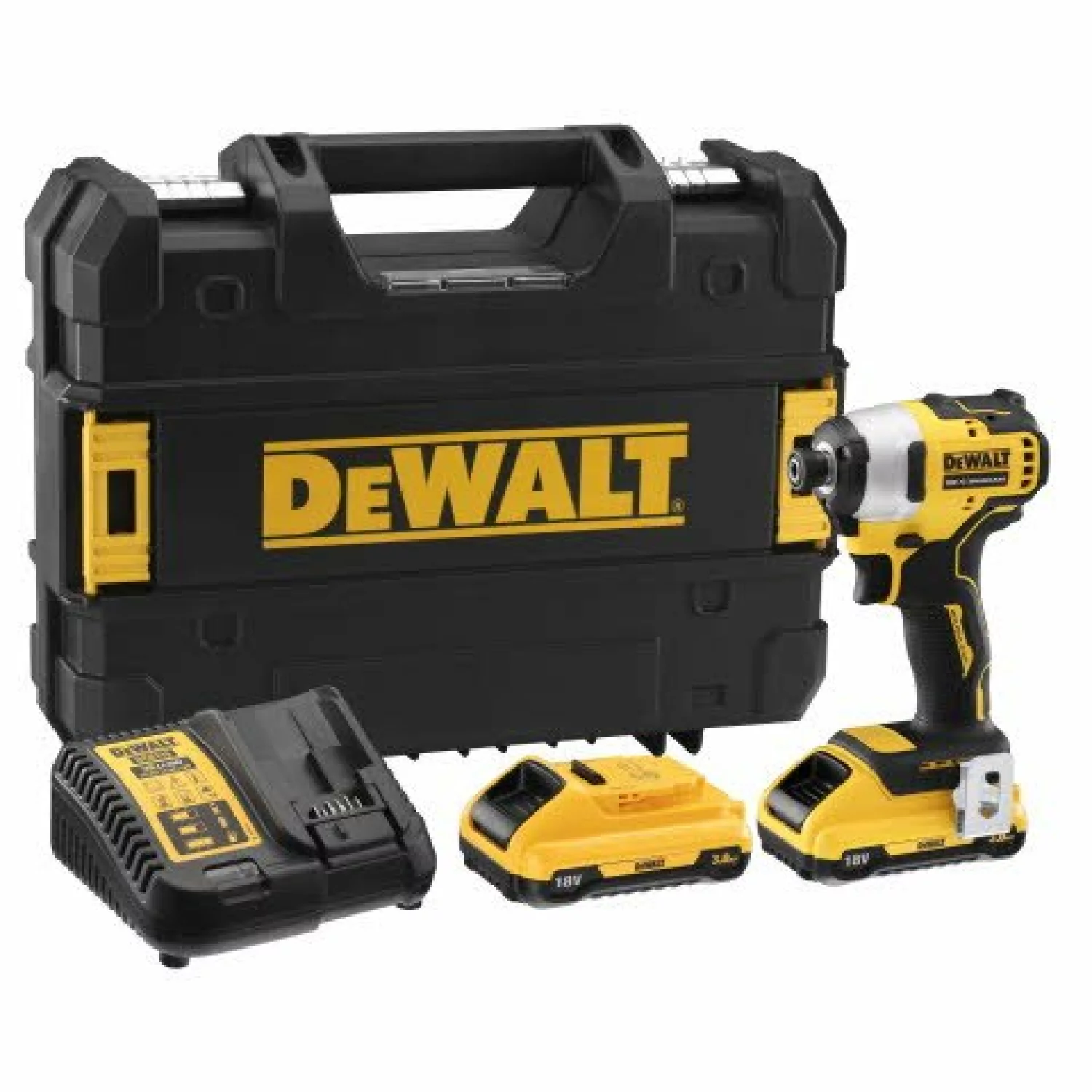 DeWALT DCF809L2T 18V Accu Slagschroevendraaier Set (2x 3.0Ah Accu) + Lader In Koffer