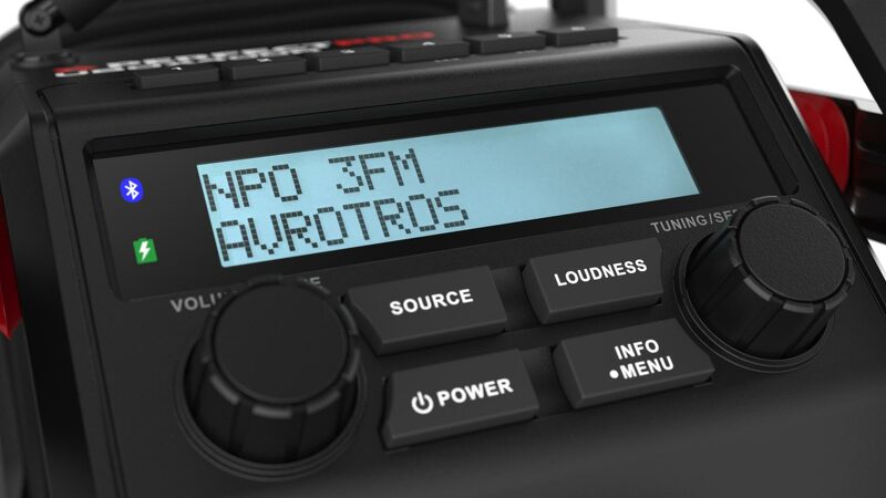 PerfectPro UBOX 400R2 Bouwradio - FM RDS / DAB+ - AUX-in - Bluetooth - Werkt Op Netstroom En Batterij - Detailed view of the product