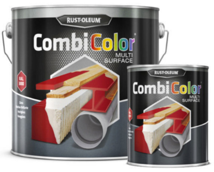 rust-oleum combicolor multi-surface hoogglans ral 7035 licht grijs 0.75 ltr