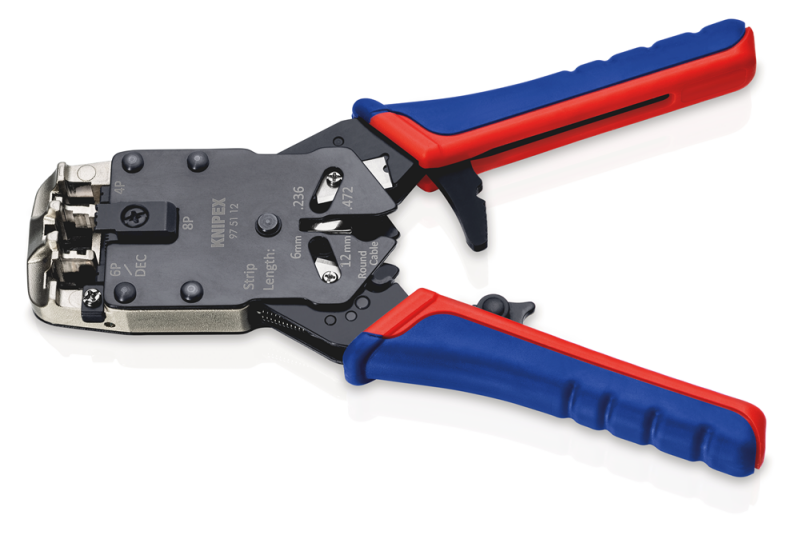 Knipex 975112 Krimptang Voor Westernstekkers - 200mm - Detailed view of the product