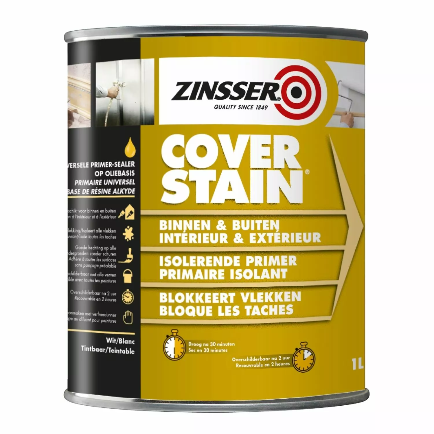 Zinsser Cover Stain - Op Kleur Gemengd - 1L