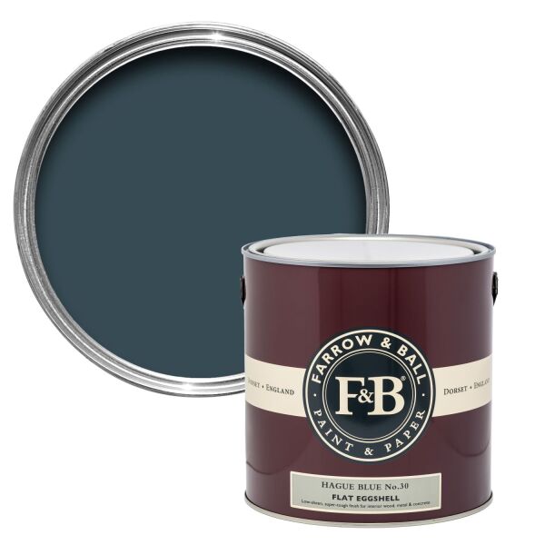 Farrow&Ball Flat Eggshell Hague Blue No.30 - 2,5L afbeelding