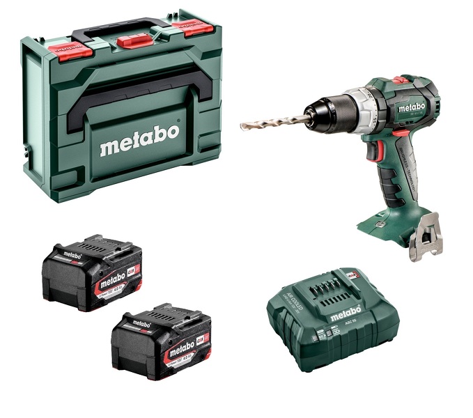 Metabo SB 18 LT BL 18V Accu Klopboor-/schroefmachine Set (2x Li-Power 4,0Ah Accu) In MetaBox - Koolborstelloos