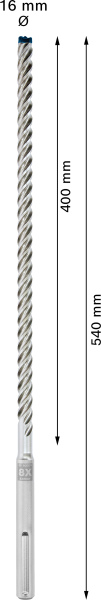 Bosch 2608900215 EXPERT Hamerboor SDS Max-8X - 16x400x540mm - Detailed view of the product