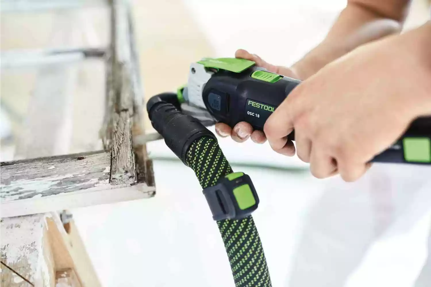 Festool VECTURO OSC 18 HPC4,0 EI-Plus 18V Li-Ion Accu Oscillerende Set (1x 4,0Ah) In Systainer - Koolborstelloos thumbnail 4