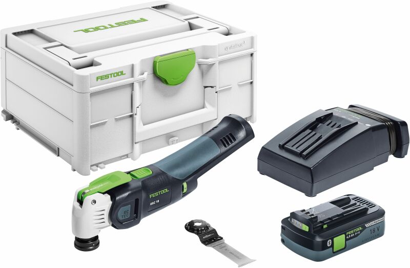 Festool VECTURO OSC 18 HPC4,0 EI-Plus 18V Li-Ion Accu Oscillerende Set (1x 4,0Ah) In Systainer - Koolborstelloos