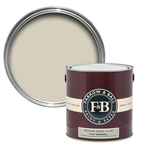 Farrow&Ball Flat Eggshell Shadow White No.282 - 5L afbeelding