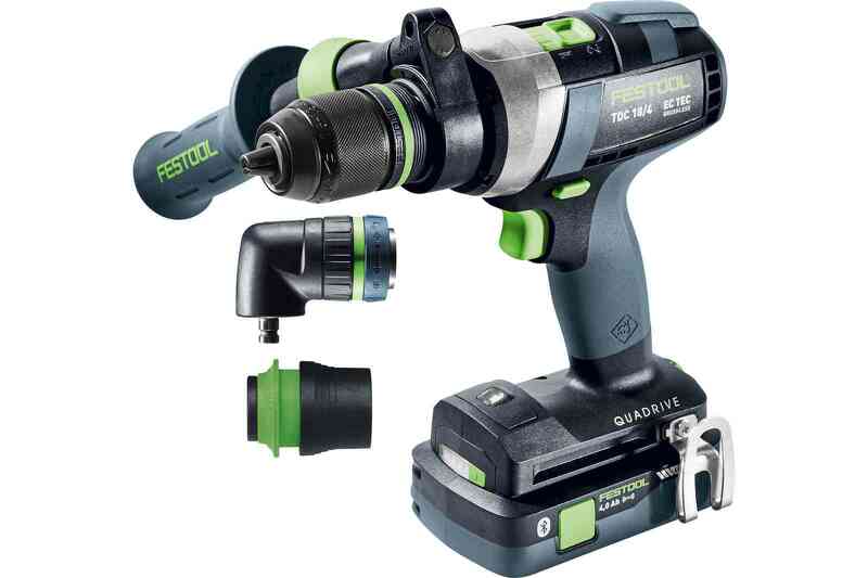 Festool TDC 18/4 5,0/4,0 I-Set 18V Li-Ion Accu Schroefboormachine Set (1x 4,0Ah&1x 5,0Ah) Incl. Boorkoppen In Systainer - 75Nm - Detailed view of the product